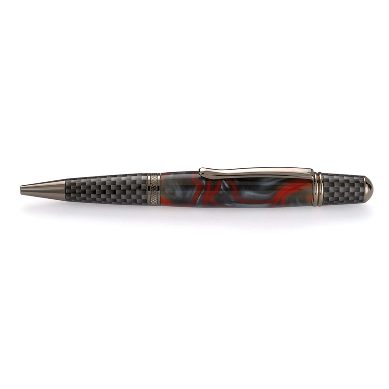Wall Street II Ballpoint Pen Kit - Finish:Gunmetal & Carbon Fiber